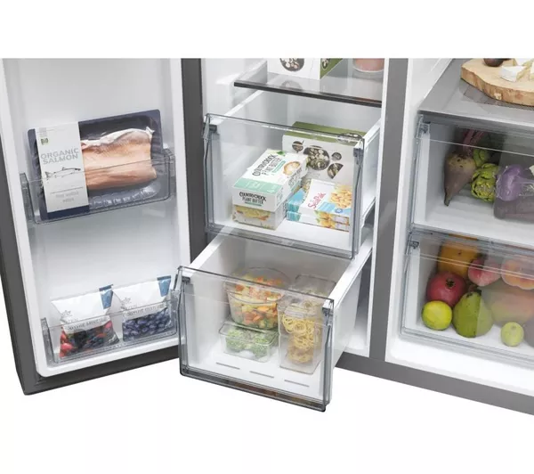 HAIER Series 7 HSW79F18ANMMUK American-Style Smart Fridge Freezer - Silver - Image 8