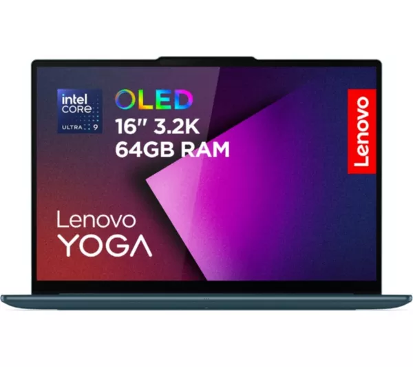 LENOVO Yoga Pro 9 16" Laptop, CoPilot+ PC - Intel® Core™ Ultra 9, 2 TB SSD, Tidal Teal