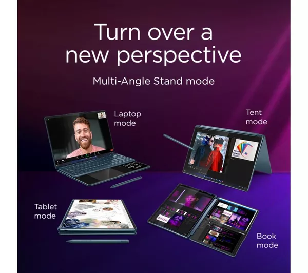 LENOVO Yoga Book 9 U7 14" 2 in 1 Laptop - Intel® Core™ Ultra 7, 1 TB SSD, Tea - Image 3