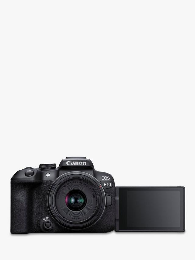 Canon - EOS R10 Compact System Camera with RF-S 18-45mm Zoom Lens, 4K Ultra HD, 24.2MP, Wi-Fi, Bluetooth, OLED EVF, 3" Vari-Angle Touch Screen, Black - Image 2