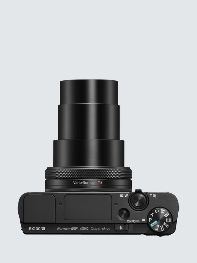 Sony - Cyber-shot DSC-RX100 VII Camera, 4K, 20.1MP, 8x Optical Zoom, Wi-Fi, Bluetooth, NFC, OLED EVF, 3" Tiltable Touch Screen, Black - Image 2