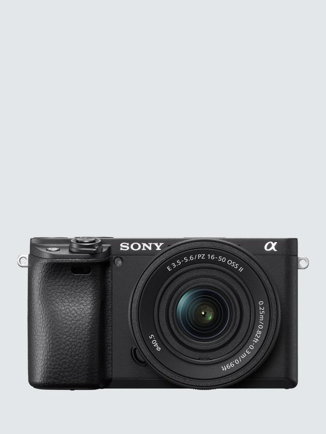 Sony - A6400 Compact System Camera with 16-50mm OSS II Power Zoom Lens, 4K Ultra HD, 24.2MP, 4D Focus, Wi-Fi, Bluetooth, NFC, OLED EVF, 3" Tilting Touch Screen, Black - Image 2