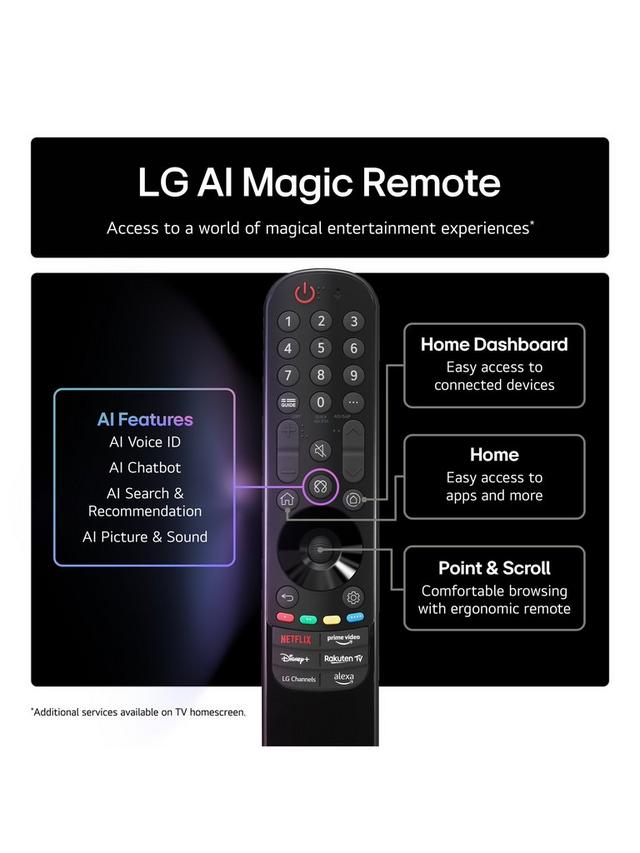LG - OLED55C54LA (2025) OLED HDR 4K Ultra HD Smart TV, 55 inch with Dolby Atmos, Dark Titan Silver - Image 4