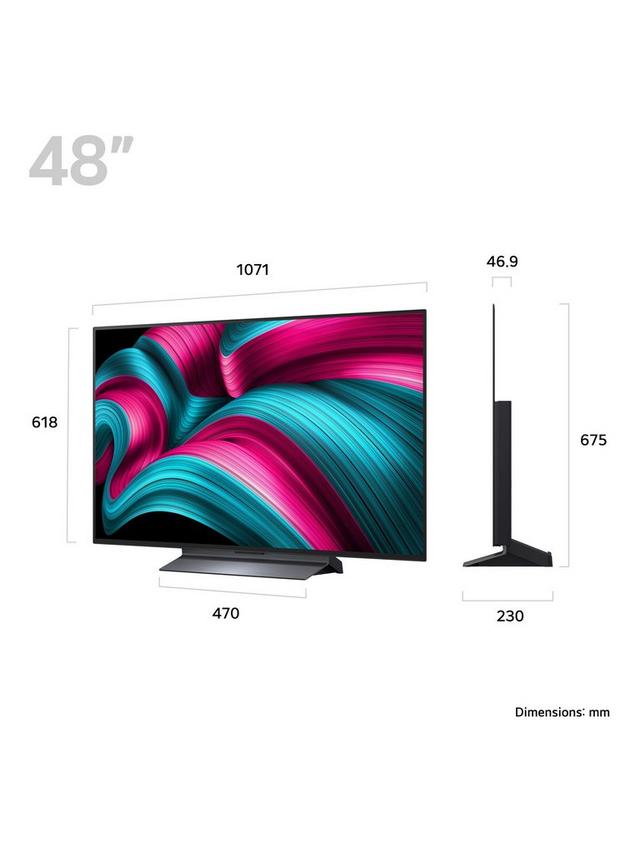 LG - OLED48C54LA (2025) OLED HDR 4K Ultra HD Smart TV, 48 inch with Dolby Atmos, Black - Image 2