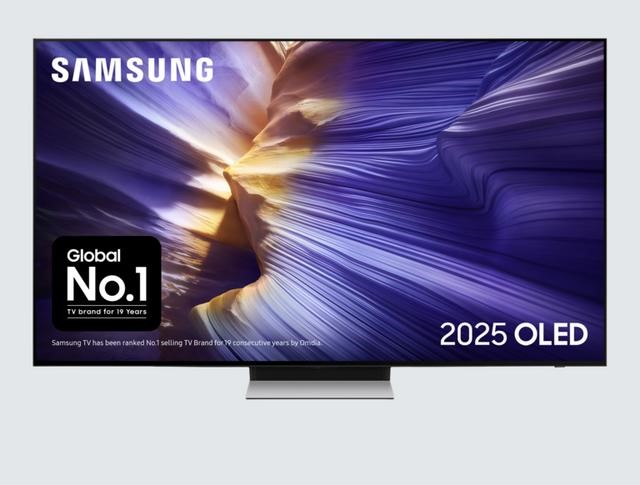 Samsung - QE65S90F (2025) OLED HDR 4K Ultra HD Smart AI TV, 65 inch with Dolby Atmos, Black