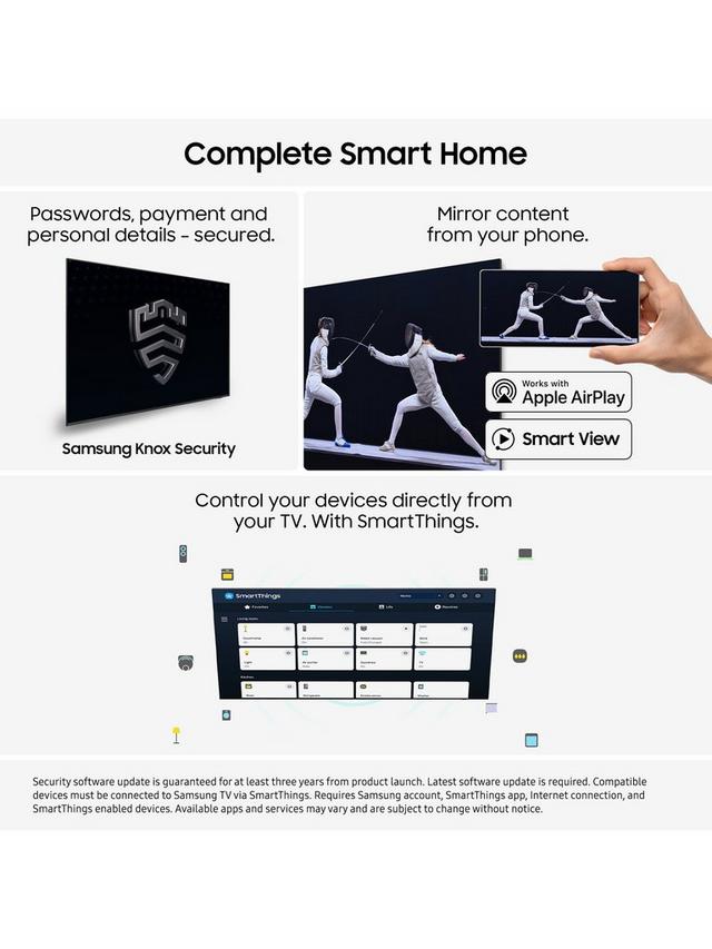 Samsung - QE43Q7F2A (2025) QLED HDR 4K Ultra HD Smart AI TV, 43 inch, Black - Image 5