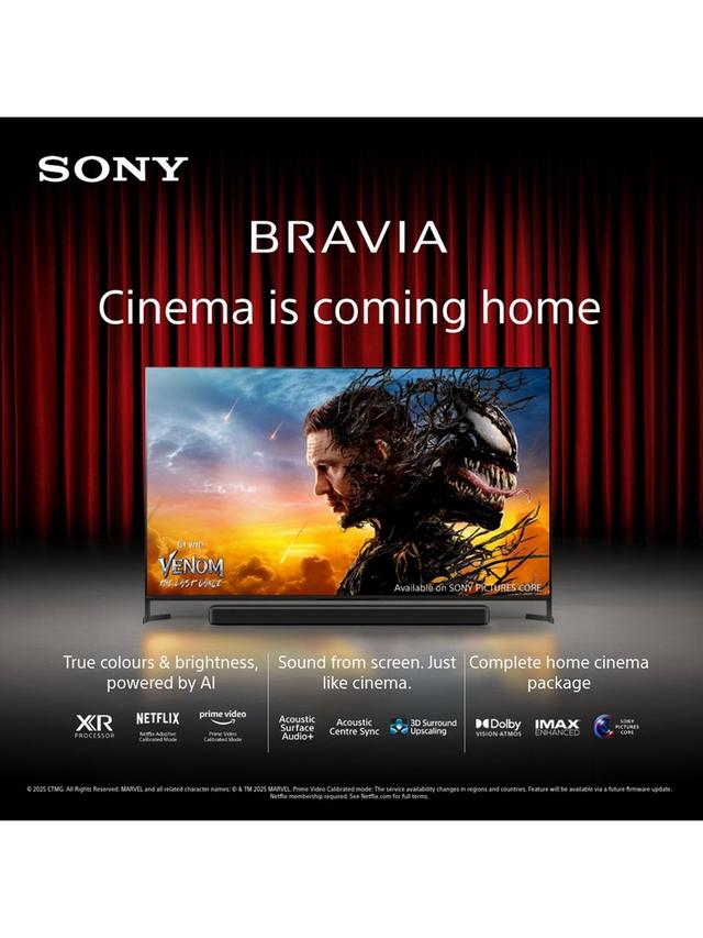 Sony - Bravia 8A K55XR8AB (2025) OLED HDR 4K Ultra HD Smart Google TV, 55 inch with Dolby Atmos, Dark Silver - Image 2