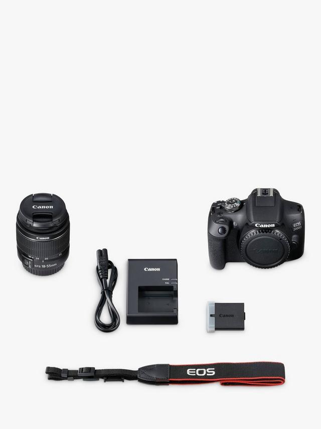 Canon - EOS 2000D Digital SLR Camera with 18-55mm III DC Lens, 1080p Full HD, 24.1MP, Wi-Fi, NFC, Optical Viewfinder, 3" LCD Screen, Black - Image 6