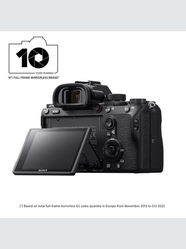 Sony - a7 III (Alpha ILCE-7M3) Compact System Camera, 4K Ultra HD, 24.2MP, Wi-Fi, Bluetooth, NFC, OLED EVF, 5-Axis Image Stabiliser & Tiltable 3" LCD Screen, Body Only, Black - Image 2