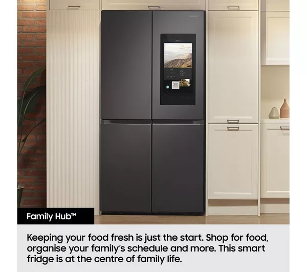 SAMSUNG Family Hub with AI Vision RF65DG9H0EB1EU Smart Fridge Freezer - Black - Image 4
