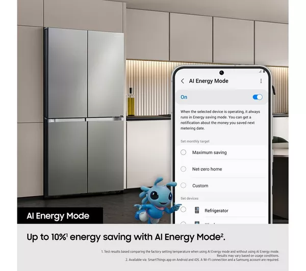 SAMSUNG Family Hub with AI Vision RF65DG9H0ESREU Smart Fridge Freezer - Silver - Image 4
