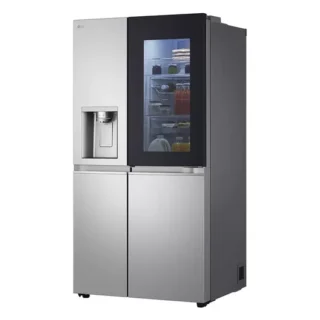 LG InstaView GSXE91BSAD American-Style Smart Fridge Freezer - Brushed Steel